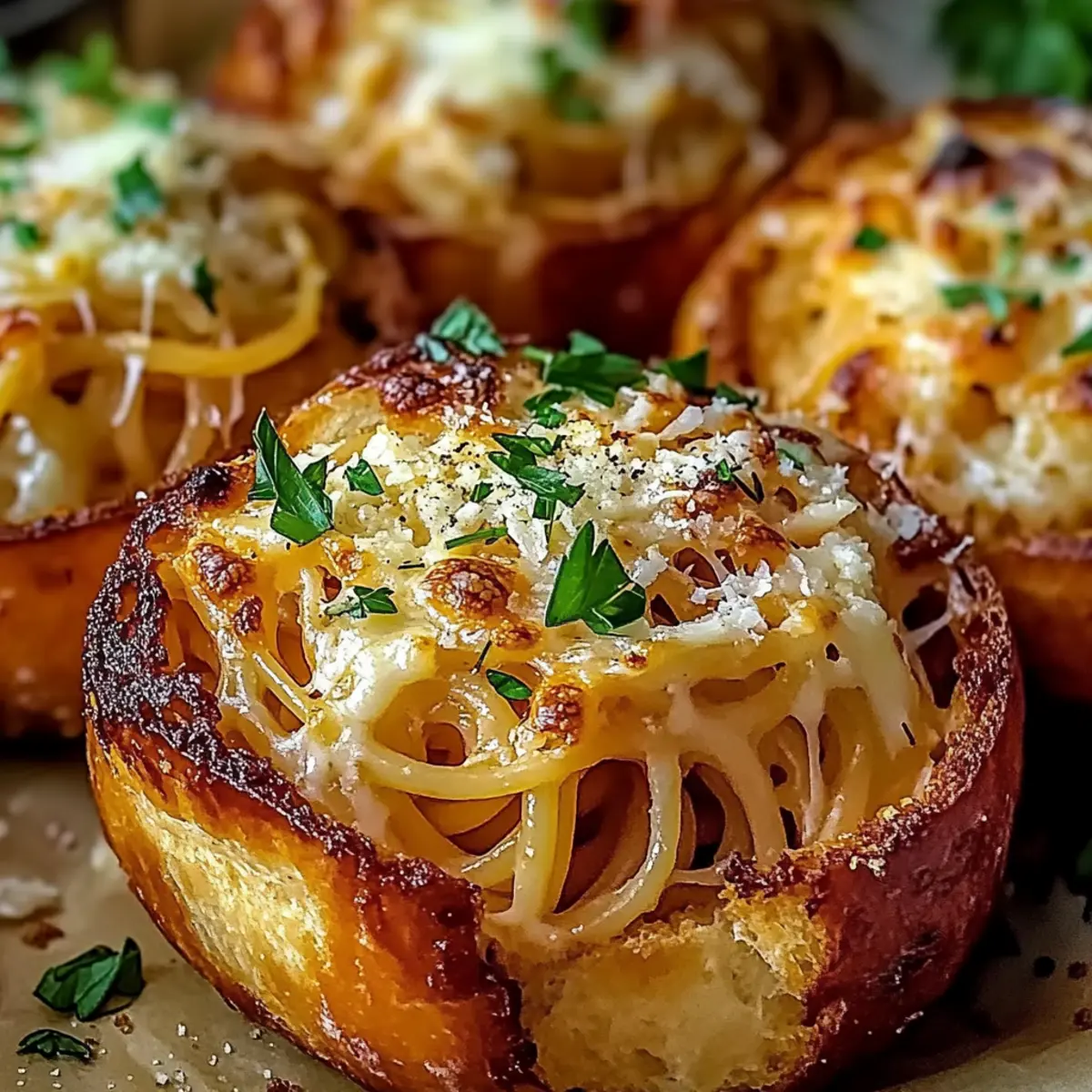 Spaghetti Garlic Bread