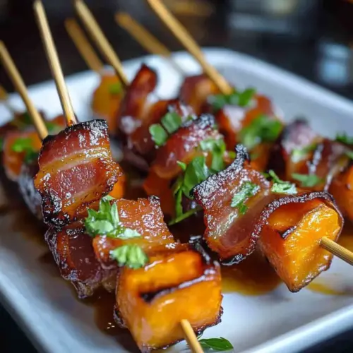 Sweet Potato and Bacon Skewers