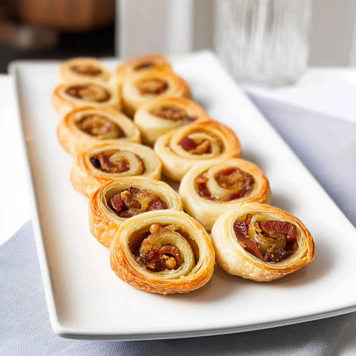 Palmiers with Bacon, Gruyère, and Caramelized Onions