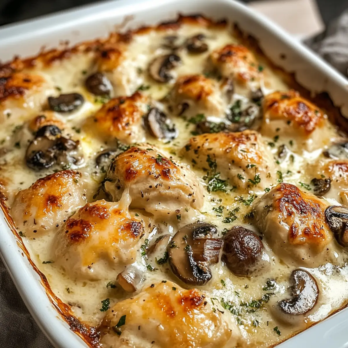 Keto Garlic Mushroom Chicken