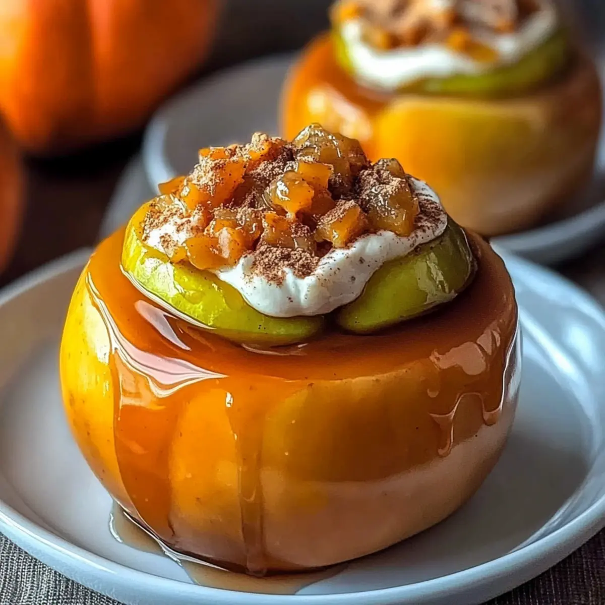 Pumpkin Pie Stuffed Baked Apples