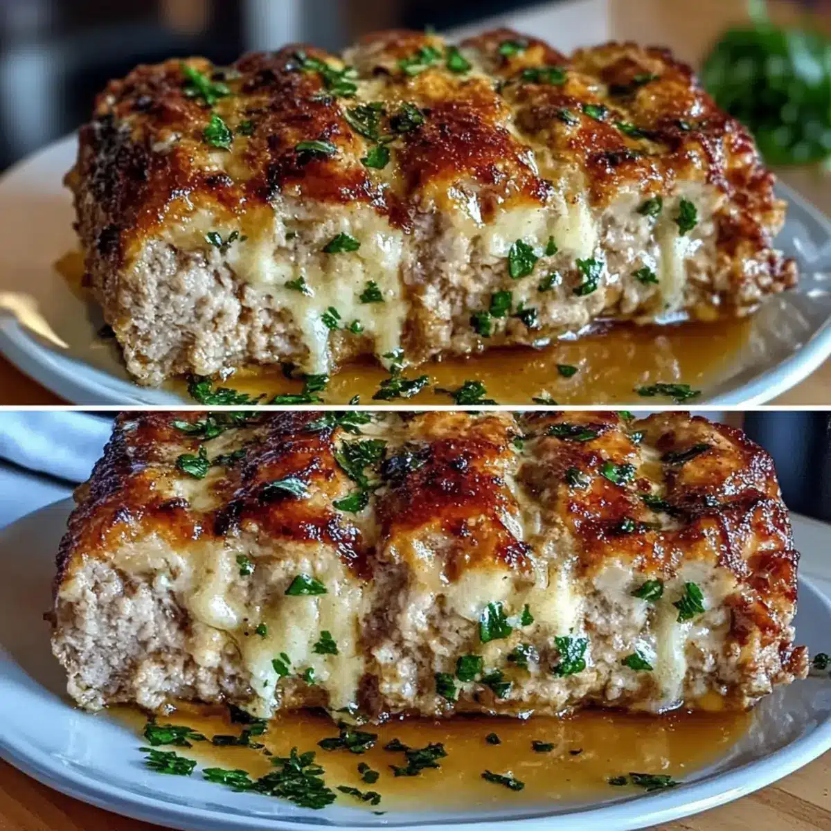 Garlic Parmesan Chicken Meatloaf