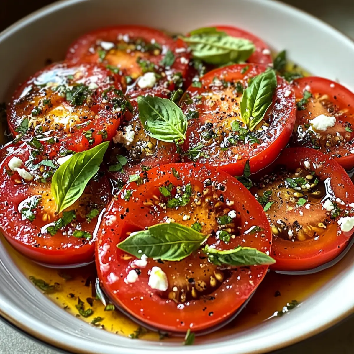 Herb-Infused Mediterranean Marinated Tomatoes