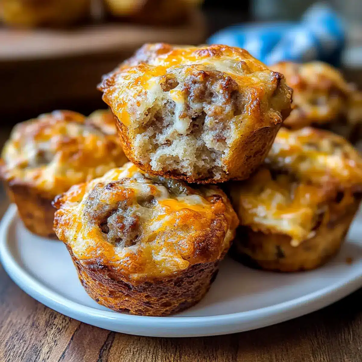 Cheesy Sausage Muffins