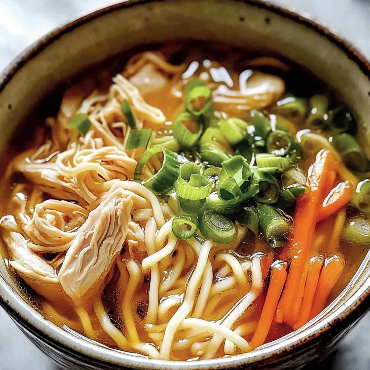 Ginger Scallion Chicken Noodle Soup