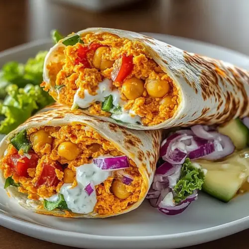 Buffalo Chickpea Wraps
