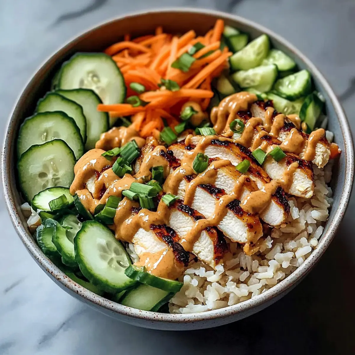Thai Peanut Chicken Buddha Bowl
