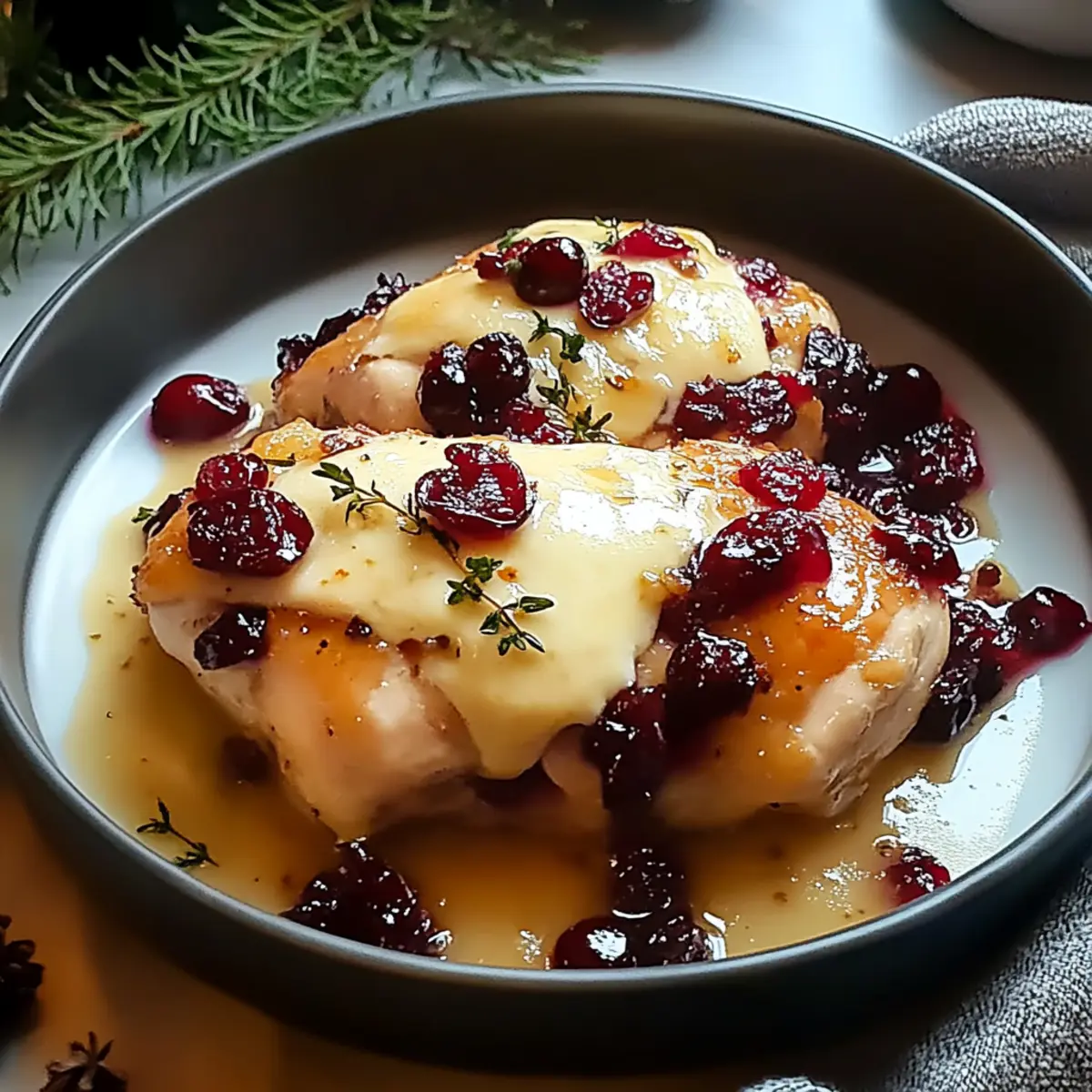 Cranberry Brie Stuffed Chicken