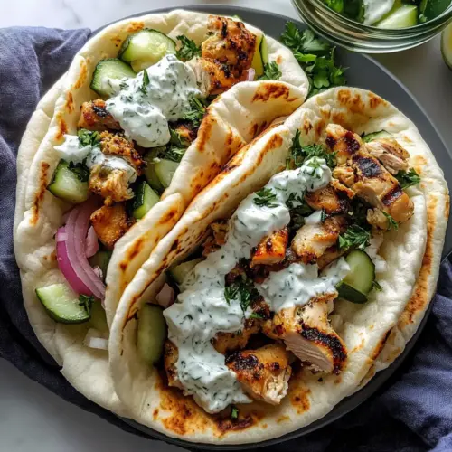 Chicken Gyros with Creamy Feta Tzatziki