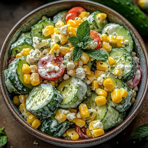 Street Corn Creamy Cucumber Salad
