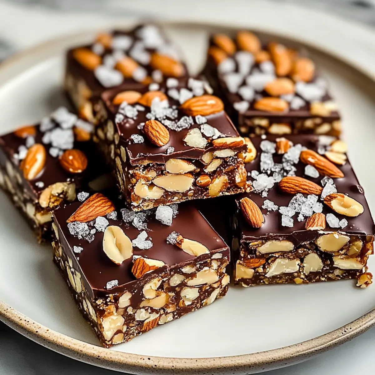 Dark Chocolate and Sea Salt Nut Bars