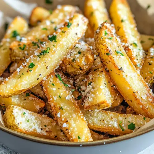 Garlic Parmesan Air Fryer Fries