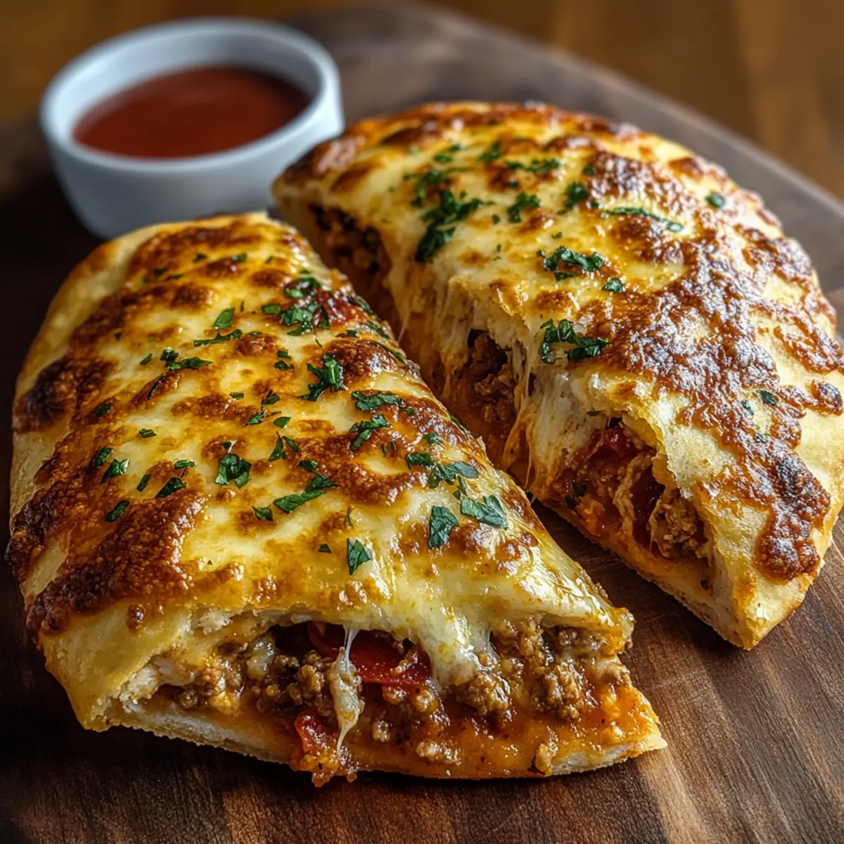 High-Protein Keto Calzone