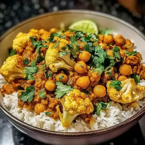 Roasted Cauliflower and Chickpea Curry
