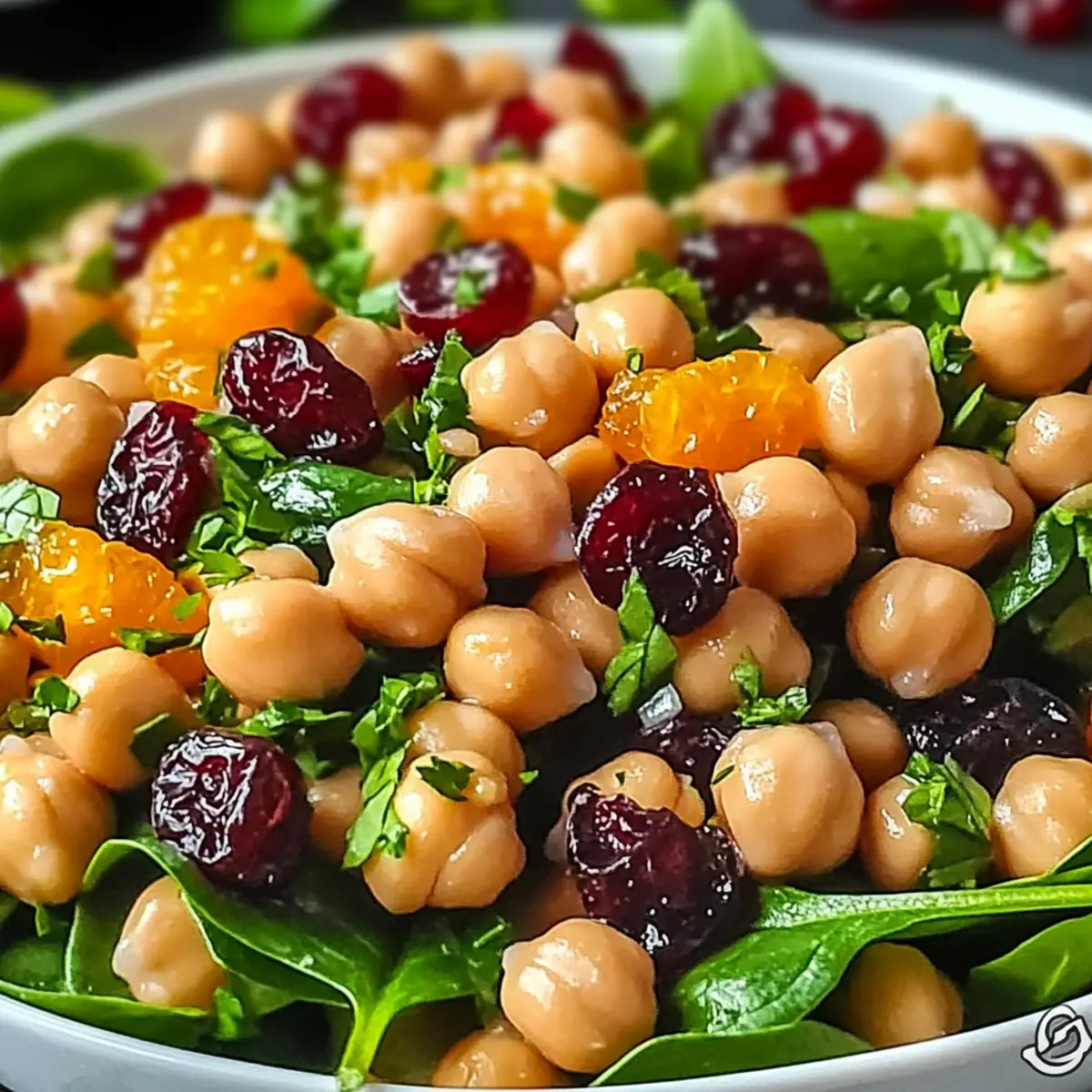 Cranberry Walnut Chickpea Salad
