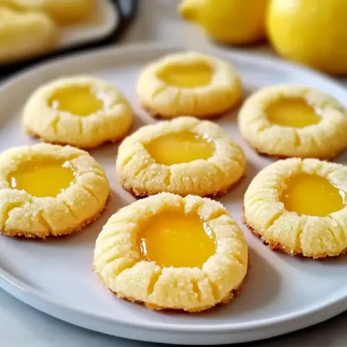 Almond Lemon Curd Thumbprint Cookies