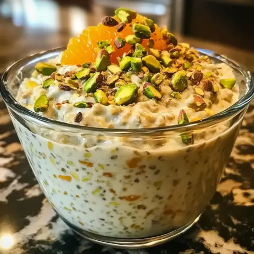 Pistachio Orange Blossom Overnight Oats
