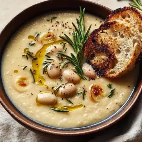 Roasted Garlic White Bean Soup