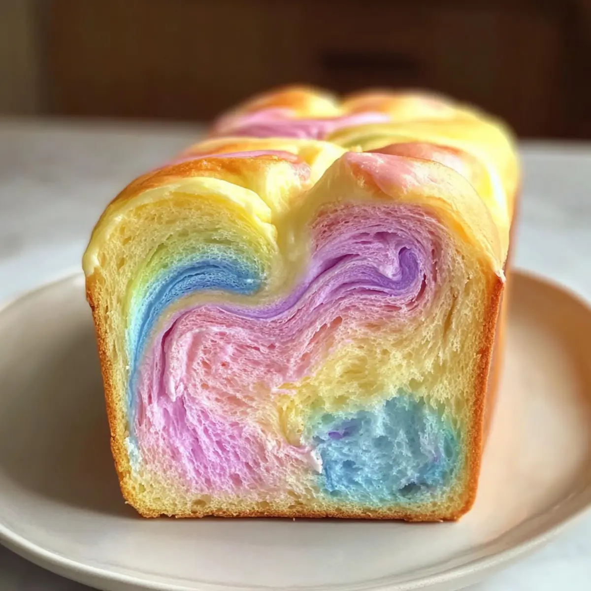 Cloud Bread Recipe Pastel Swirl Loaf