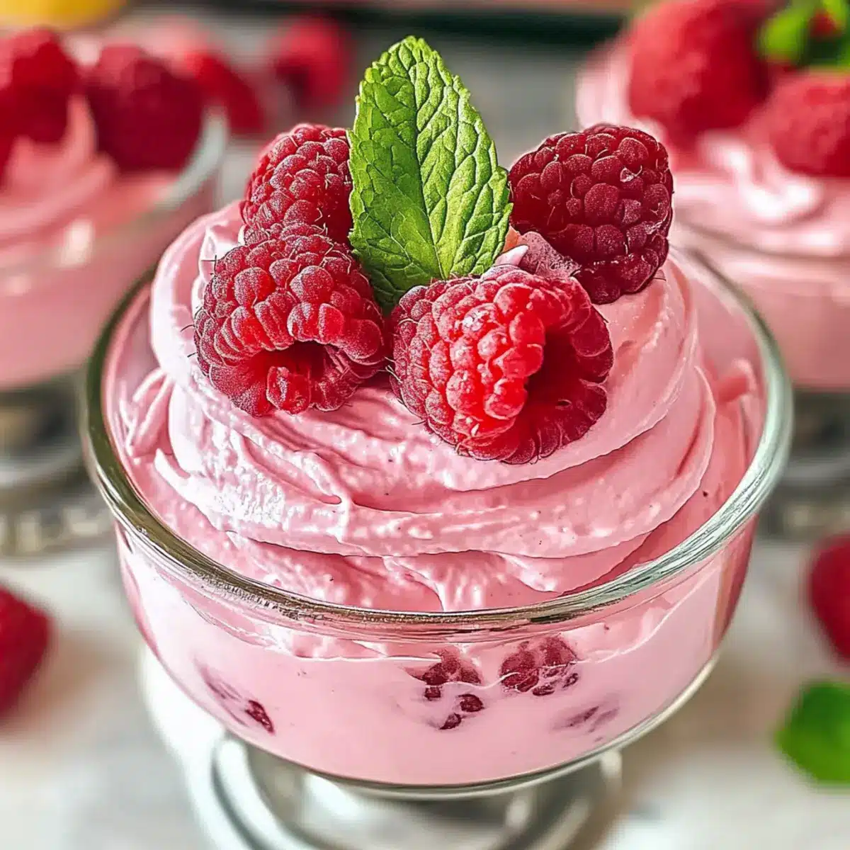 Cottage Cheese Raspberry Mousse
