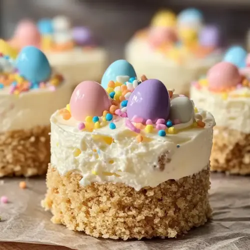 Easter No-Bake Mini Cheesecakes