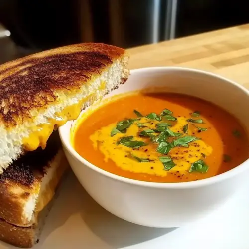Grilled Cheese and Roasted Tomato Soup