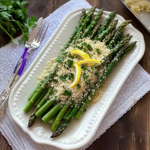 Asparagus with Lemon Parsley Panko