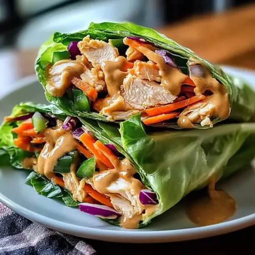 Thai Peanut Chicken Wraps